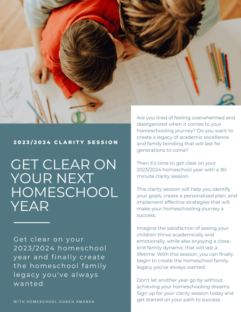 clarity session heart smart homeschool moms