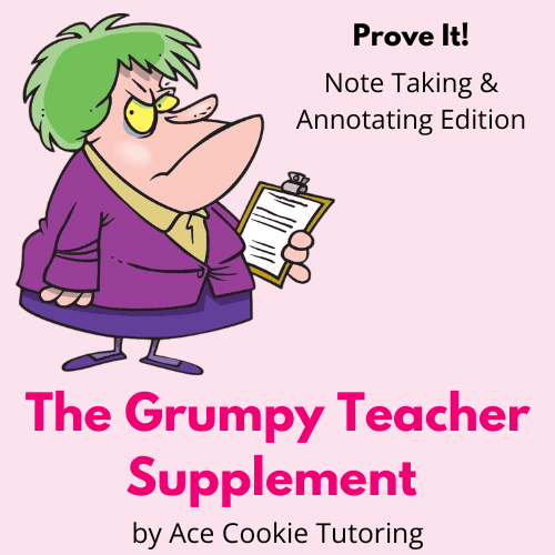 The Grumpy Teacher Supplement by Ace Cookie Tutoring